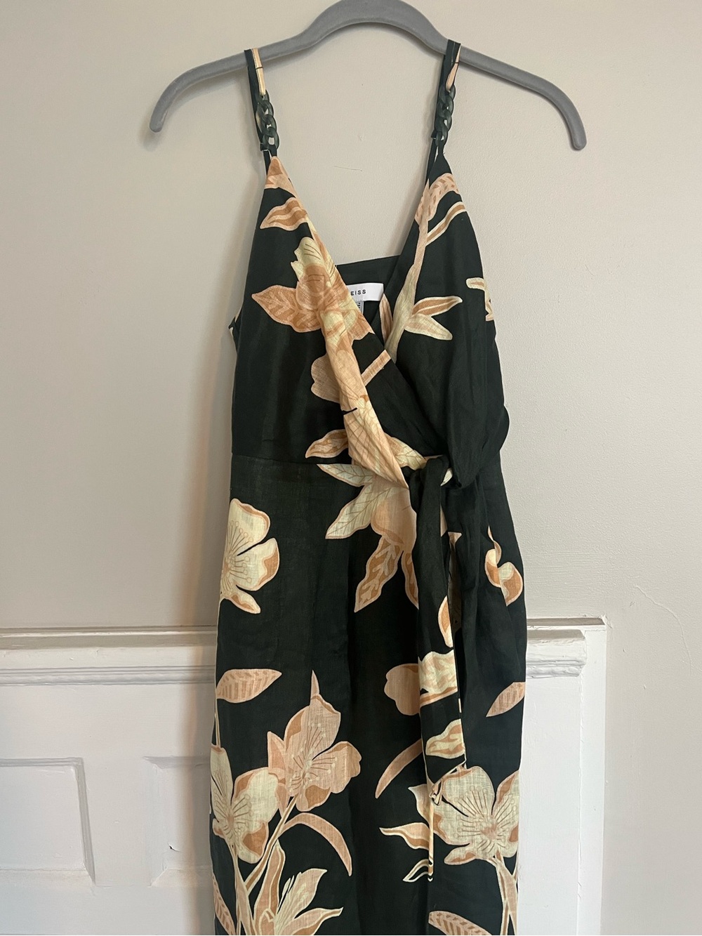 Reiss Alice Floral Linen Dress 2 EUC - Picture 4 of 8